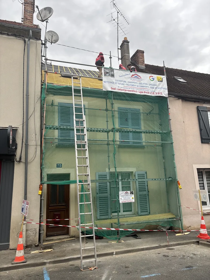 Toiture rénovée par PS Rénovation — couvreur 78